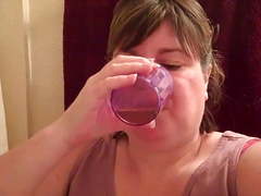 SSBBW Slut Pet Pisses then Drinks her Piss
