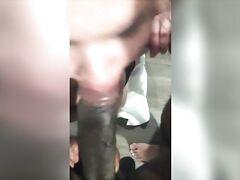 Sucking two Chubby Cocks