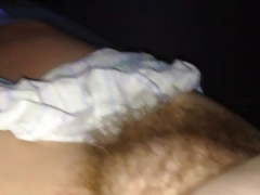Playing with her soft boob,nipple & soft hairy bush.