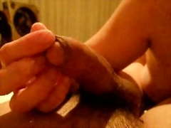 Wife playing with foreskin