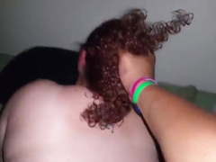 Pull tenat's hair while fuycking her jiggling ass