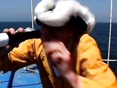 Lifeguard redhead gets pounded by a stud onboard a ship