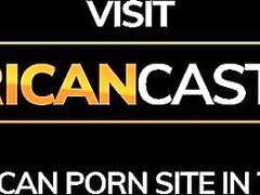 Busty black milf cum drenched at casting