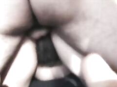 Her man cums all over her back at the end.