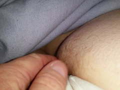 Wifes hairy ass in cotton pantys before she wakes up